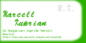 marcell kuprian business card